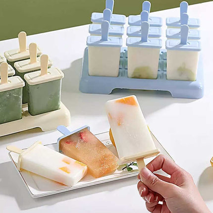 9 Cell Frozen Ice Cream Diy Pop Mold Popsicle Maker Lolly Mould Tray Pan