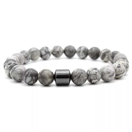 Triple Protection Cessation Bracelets 8MM Magnet Anti Smoke Bracelet Gift