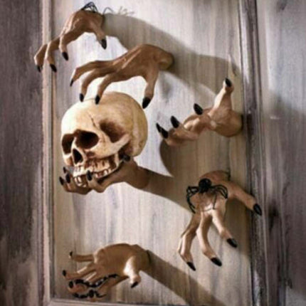 Scary Resin Hand‑Claw Wall Pendant, Halloween Art Craft Party Decoration Ornament