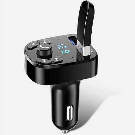 Bluetooth 3.1A Car Wireless FM U-DISK Transmitter Adapter  2USB PD Charger