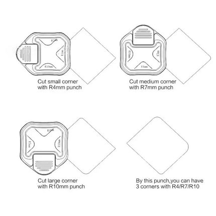 3 in 1 Corner Rounder Punch Paper Round Corner Trimmer Cutter For Card Photo