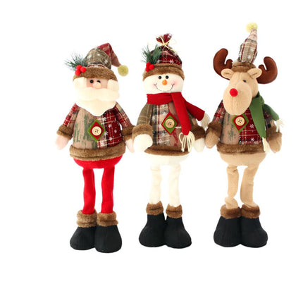 50cm Christmas Doll Santa Claus Snowman Elk Table Ornament Hanging Xmas Party