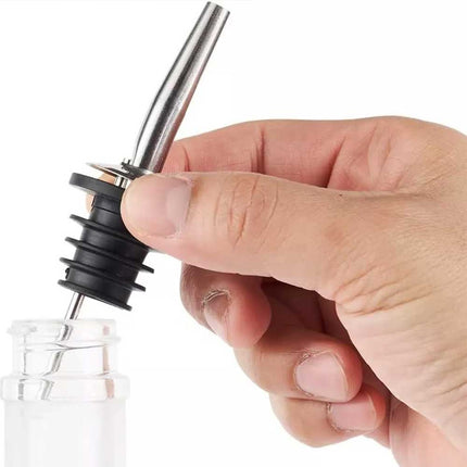10 x Stainless Steel Bottle Spouts Oil Wine Liquor Pourer Dispenser Pour Stopper