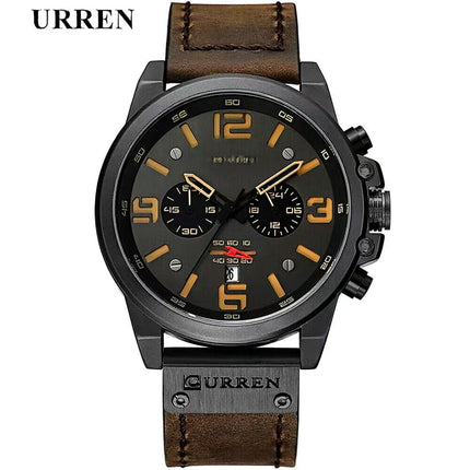 Men's Military Sports Wristwatch, Calendar Display Silicone Strap Casual Boys Watch 8314