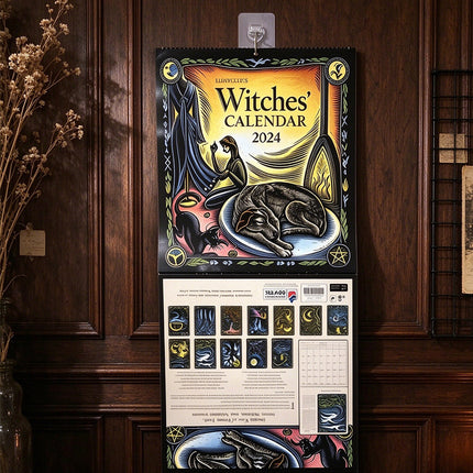 2027 Witches' Wall Calendar, Monthly Art Home Decor Calendar