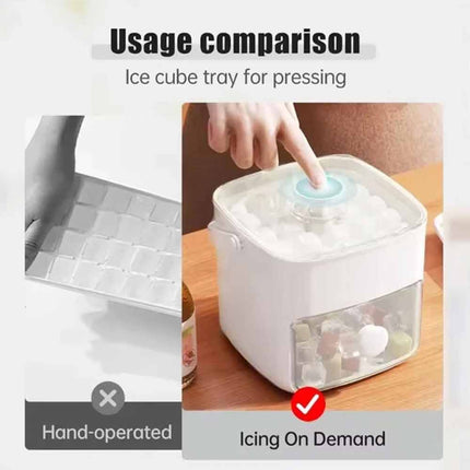 Easy-Press Portable 48 Ice Maker Countertop Fast Ice Cube Machine for Home Use