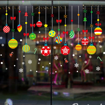 Christmas Santa Removable Window Stickers Festival Art Decal Wall Shop Home Xmas