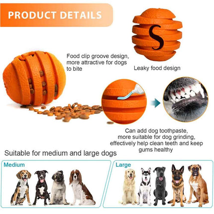 Tough Pet Chew Toy Food Dispensing Play Toy Orange 10cm