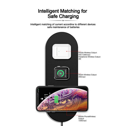 3-in-1 Wireless Charging Station for iPhone Watch AirPods