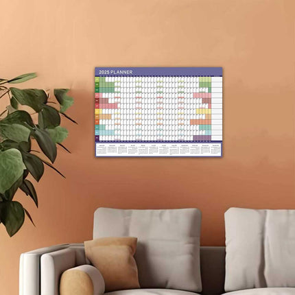 2025 Full Year Wall Planner Calendar Home Office Work Daily Calendar Wall Decor