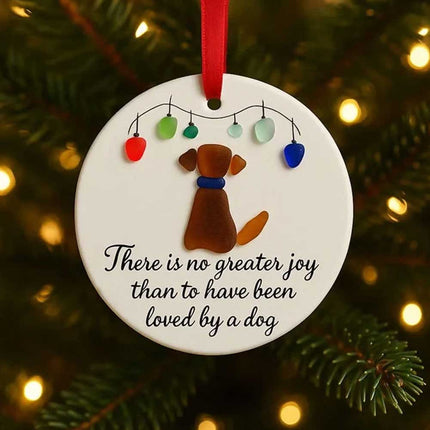 2pcs Sea Glass Pet Ornament - Hanging Ocean Glass Decor for Christmas Tree