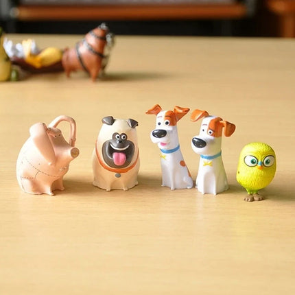 14 Pcs Pet Animal PVC Figurine Set, Rabbit Dog Cat Mini Action Figures, Christmas Kids Gift
