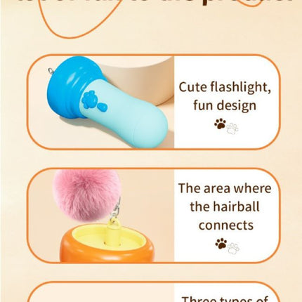 Electric Cat Teaser Toy with Eject & Retrieval, Interactive Play for Indoor Cats