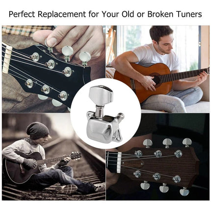 6x Guitar Tuning Pegs String Tuners Machine Heads Acoustic Electric Guitar Parts 3L3R