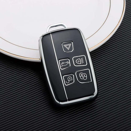 Remote Key Cover Fob Case with Rope Keyring Gift, Compatible with Range Rover Land Rover Sport Evoque Jaguar XF XJ X Series