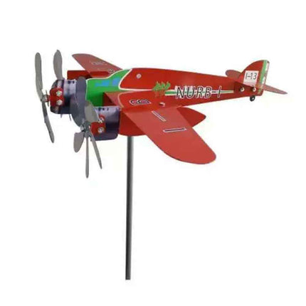Airplane Wind Spinner Compass Weather Vane Yard Garden Decor
