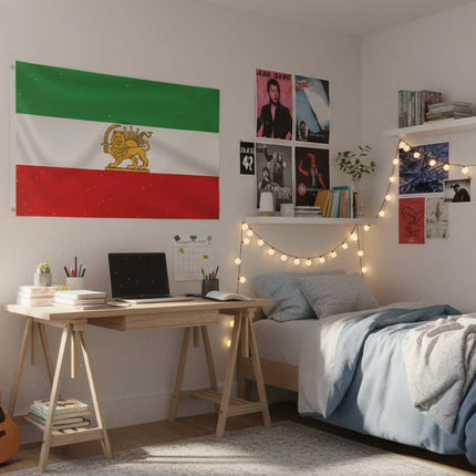Historic Iran Lion and Sun Flag 90x150cm Persia Traditional Iranian Flag