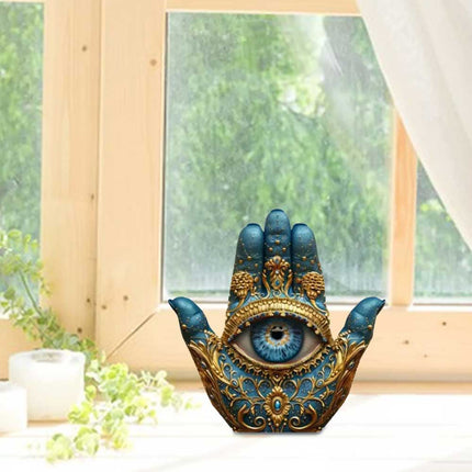 Evil Eye Hand Decor Palm Sculpture Evil Eye Hands Decorative Sculpture PVC