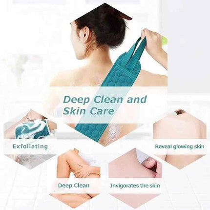 3-in-1 Exfoliating Body Scrubber Set – Back Scrubber, Bath Glove & Shower Loofah