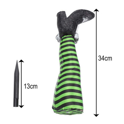 1‑Piece Halloween Witch Leg Prosthetic Ornament, Outdoor Yard Party Decor Prop