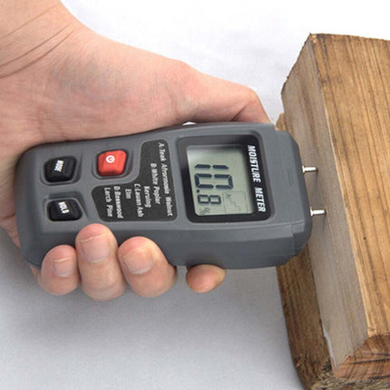 Wood Moisture Meter 2 Pin Damp Detector Digital LCD Firewood Analyzer Tester