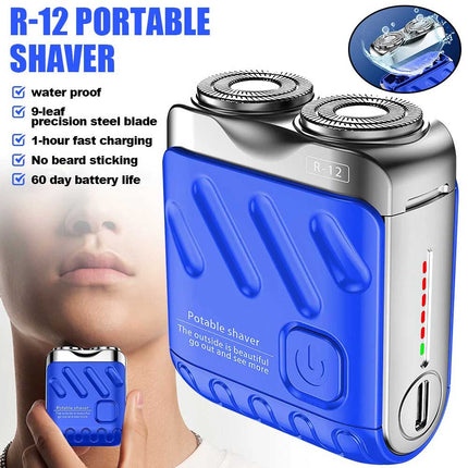 Ultra Clean Double Head Razor Washable Mini Shaving Electric Shaver Beard