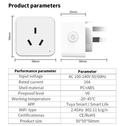 16A Smart WiFi & Zigbee AU Plug Voice Control Outlet for Alexa & Google Home