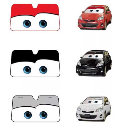 Car Windshield Sun Shade Cartoon Eye Visor SUV Auto Front Window Shield Cover