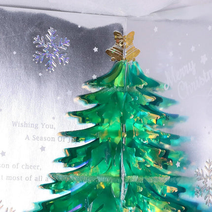 Exquisite 3D Tree Pop-Up Christmas Holiday Greeting Card