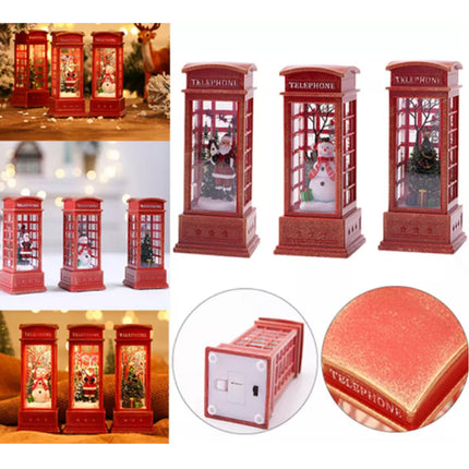 Christmas LED Light Up Lantern Xmas Santa Claus Table Lamp Ornament Decor Gifts