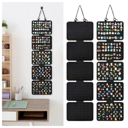"5 Levels Foldable Felt Jewelry Organizer Wall Hanging Earring Display Bag Storage Bag
"