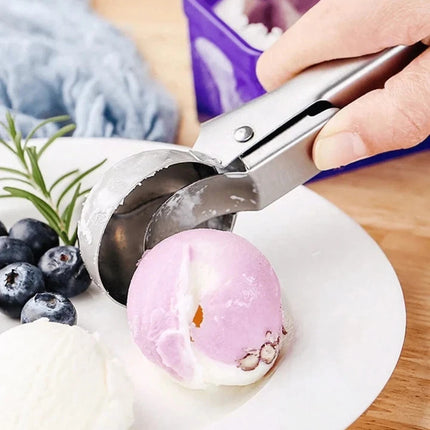 Multifunctional Stainless Steel Ice Cream Scoop & Ball Maker, Dual-Purpose Spoon