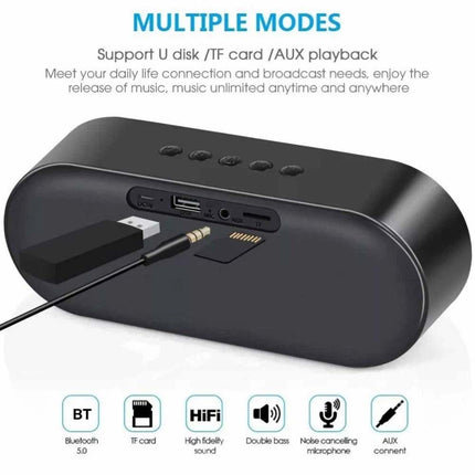 Ultra Loud High Bass Portable Wireless Outdoor Bluetooth Speaker - Black