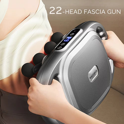 22-Head Fascia Gun High-Frequency Vibration Body Massage Gun Muscle Massager AU