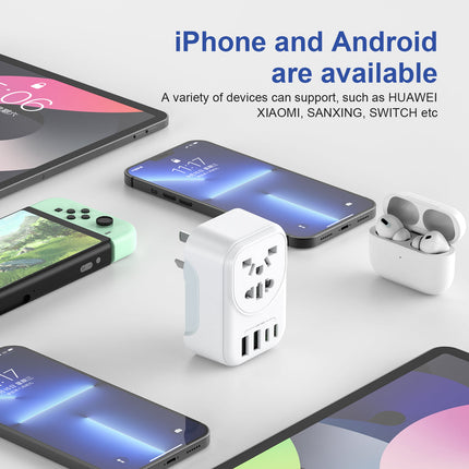 SAA Certified Australia Inbound Adapter: Compatible with US UK HK Japan EU Plugs