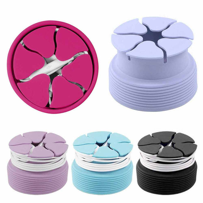 Silicone Stretch 5PO Case Mini Earphone Holder Earbud Storage Winder Carrying