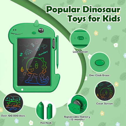 8.8" LCD Dinosaur Drawing Tablet Kids Toy for Boys 3–8 Years Old