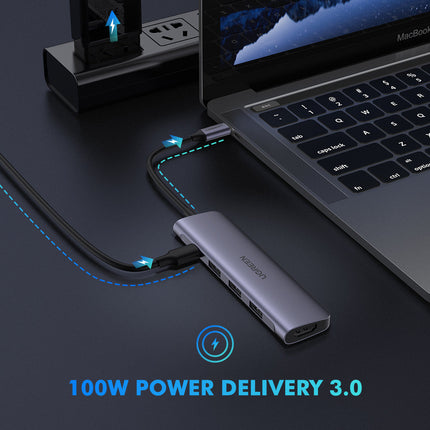 5-in-1 USB-C Multiport Hub with 4K HDMI, 3 USB 3.0 Ports, PD Fast Charging