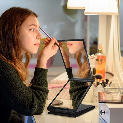 4-Way 360° Mirror for Self Haircut DIY, Adjustable Telescopic Bracket