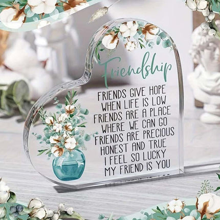 Best Friend Acrylic Plaque Heartfelt Birthday & Thank You Gift