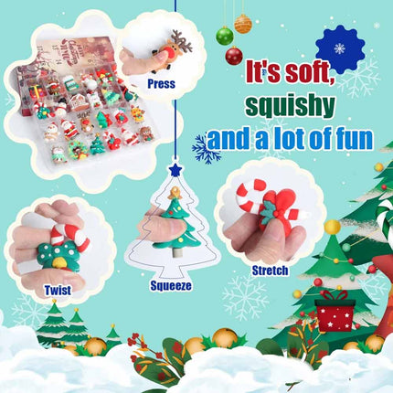 2026 3D Santa Advent Calendar, 24‑Day Christmas Countdown Gift Box with Mini Figurines for Kids