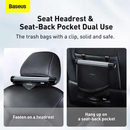 Baseus Car Organizer Backseat Storage Bag Car Trash Bin Dustbin with 40 bags