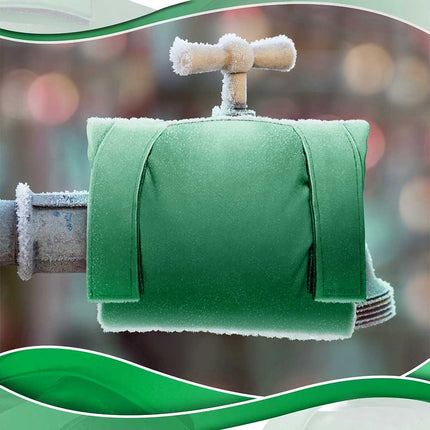 2x Green Insulated Outside Tap Cover, Winter Frost Protector for Outdoor Taps, Weather-Resistant Garden Tap Jacket to Shield Against Cold & Elements