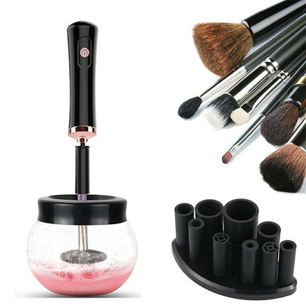 Electric Makeup Brush Cleaner and Dryer Set – Automatic Cleaning & Quick Drying