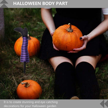 1‑Piece Halloween Witch Leg Prosthetic Ornament, Outdoor Yard Party Decor Prop