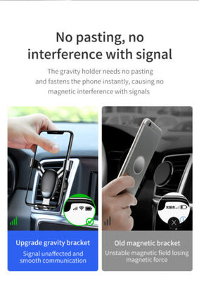 Baseus  Black Mini gravity Holder Universal Mount for iPhone Samsung Air vent