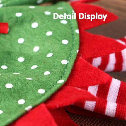 4 Pack Christmas Santa Hat Bottle Toppers, Wine Bottle Covers, Xmas Table Festive Decoration