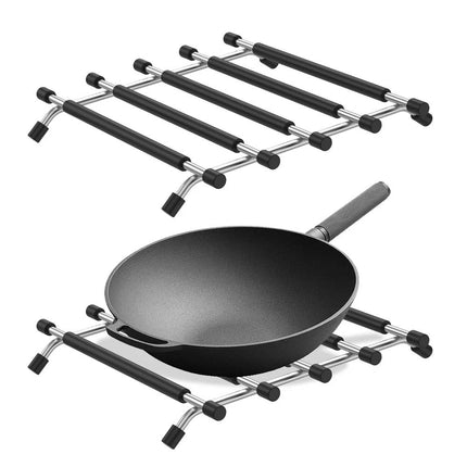 Stainless Steel Kitchen Trivet - Heat-Resistant Worktop Saver for Hot Pots & Pans