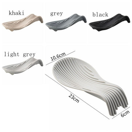1pcs Random Silicone Spoon Holder Heat Resistant Kitchen Spoon Rest Utensil Holder