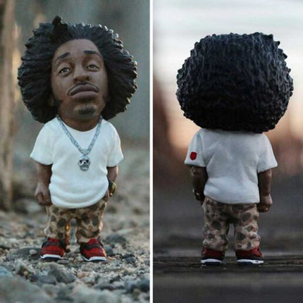 10cm Resin Small Pop-Rapper Star Tupac Figure Cool Hip Hop Guy Desktop Statue